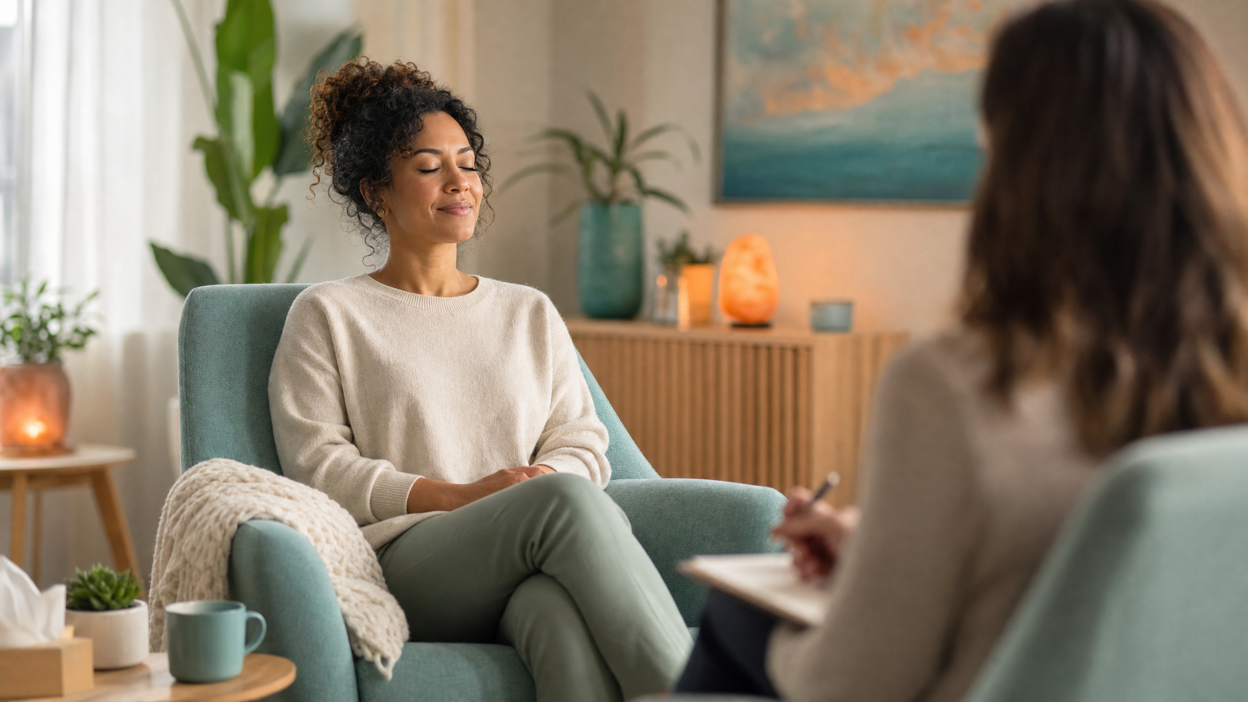 EMDR therapy session for PTSD treatment